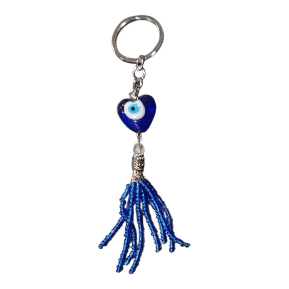 Evil Eye Heart Keychain Purse Charm